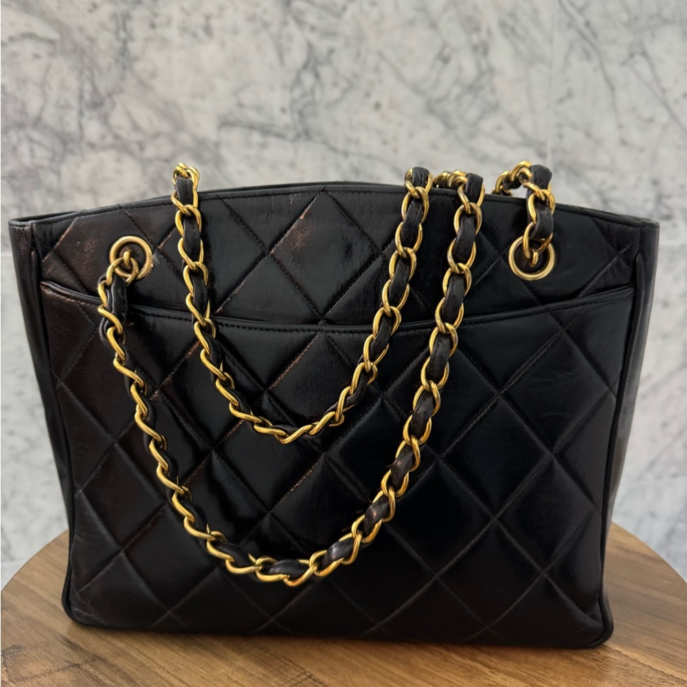 Vintage - Chanel Black Timeless Quilted Bag with 24K - Picture 3 of 8